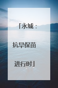永城：抗旱保苗进行时